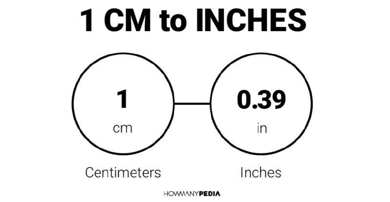 1 CM to Inches