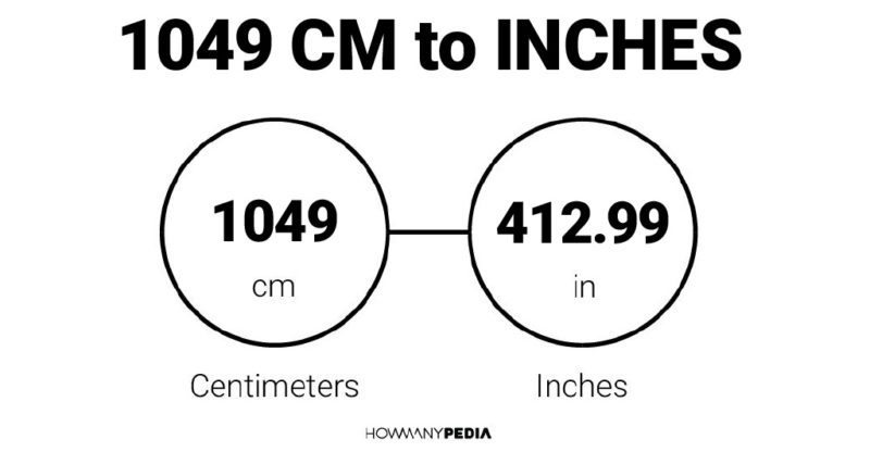 1049 CM to Inches