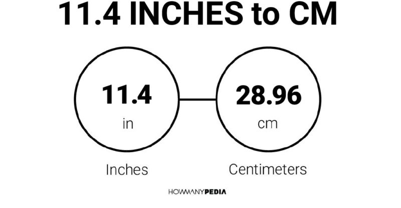 11.4 Inches to CM