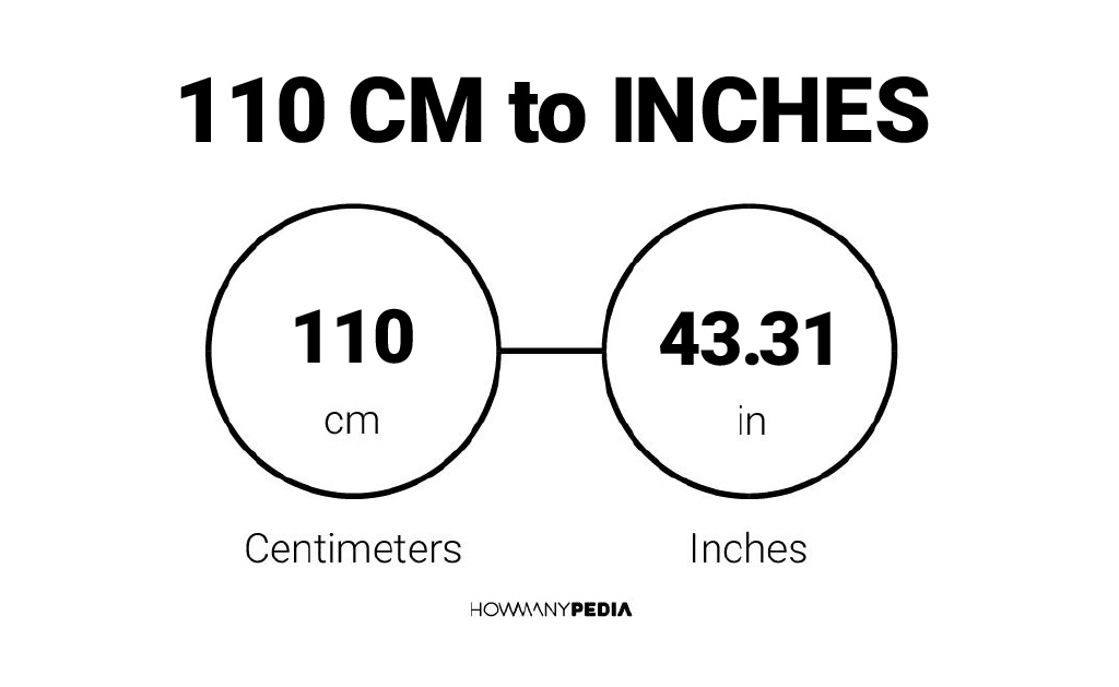 How much are 110 centimeters in feet? 