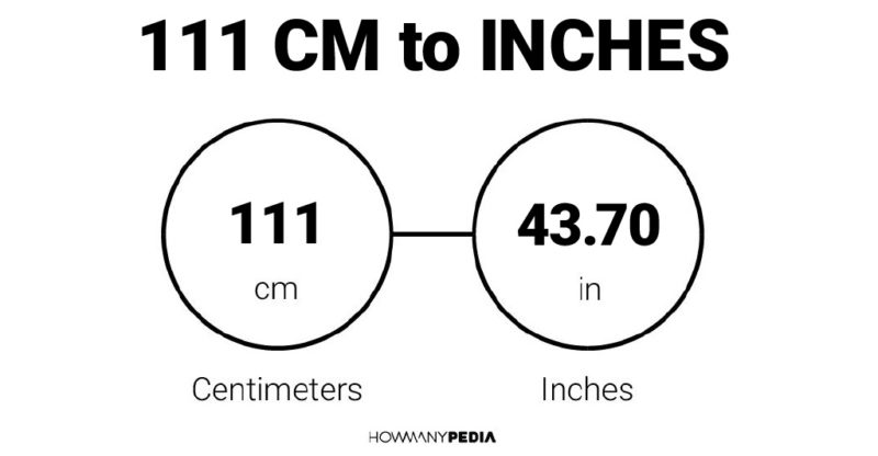 111 CM to Inches