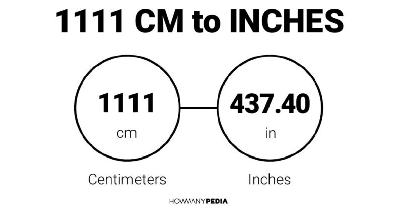 1111 CM to Inches