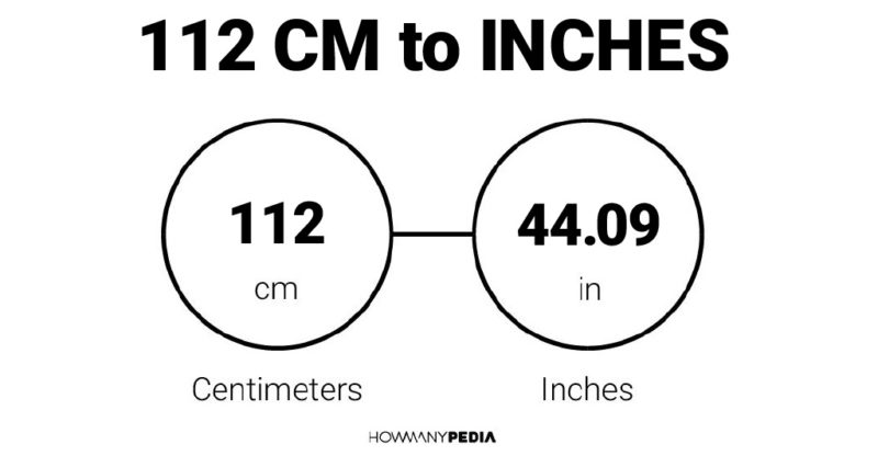 112 CM to Inches