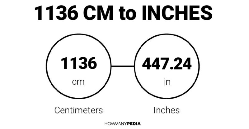 1136 CM to Inches