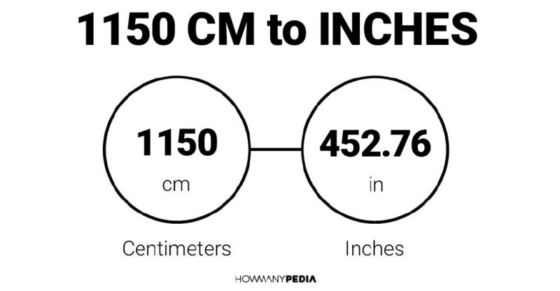 1150 CM to Inches