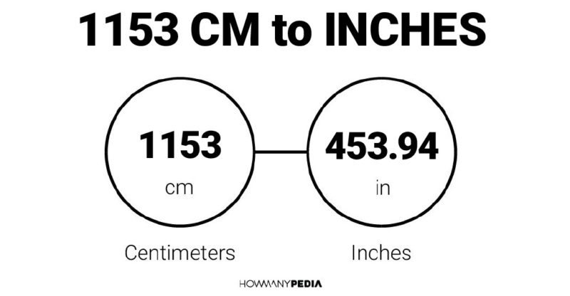 1153 CM to Inches