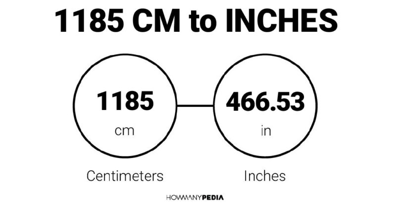 1185 CM to Inches