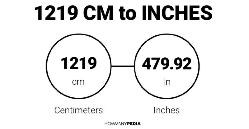 1219 CM to Inches