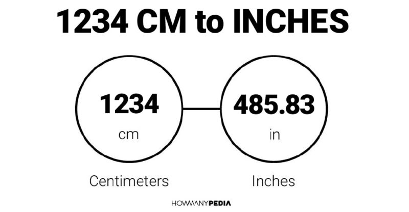 1234 CM to Inches