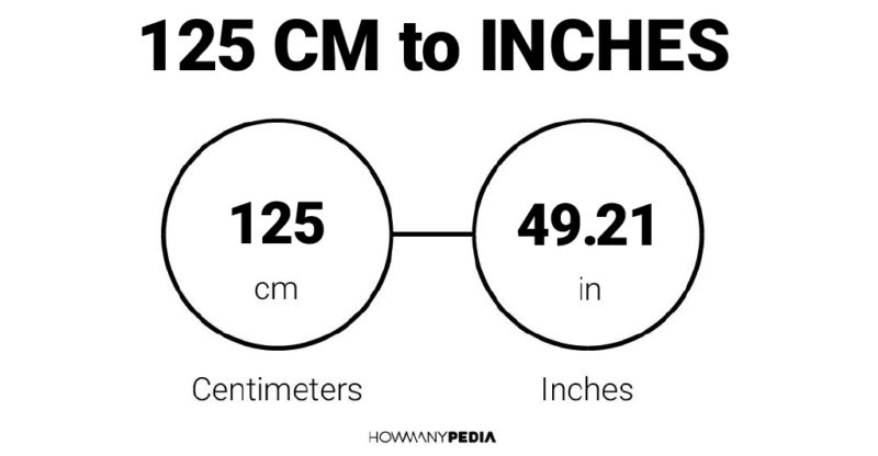 125 CM to Inches