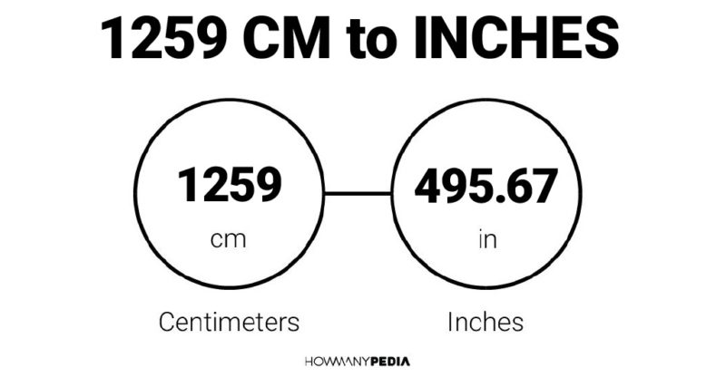 1259 CM to Inches