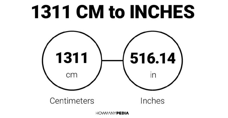 1311 CM to Inches
