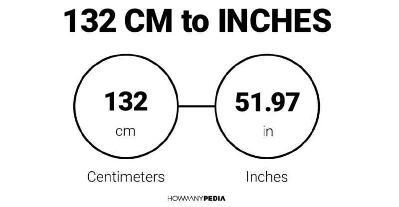132 CM to Inches