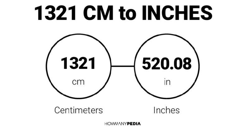 1321 CM to Inches