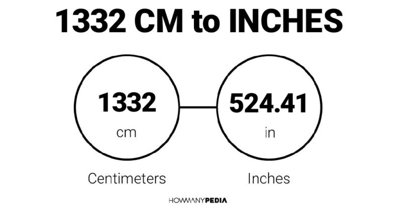 1332 CM to Inches