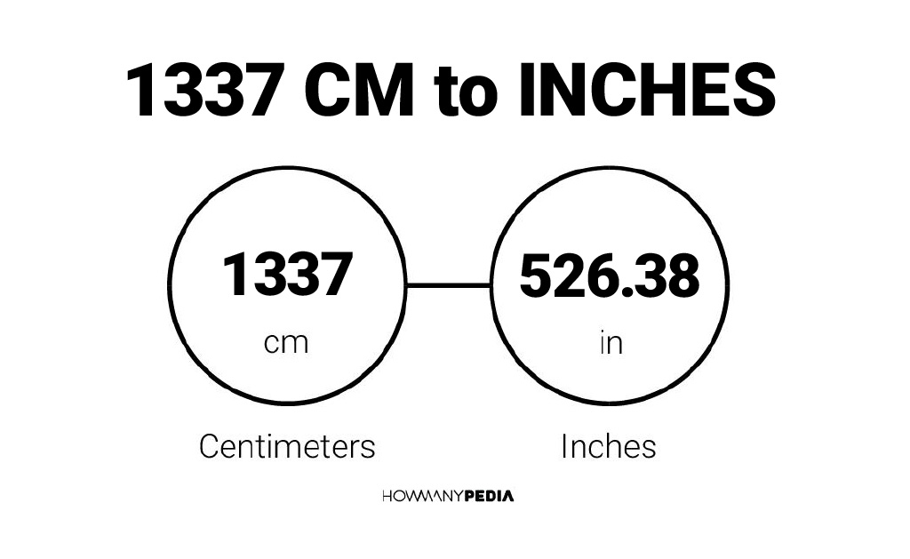 1337 CM to Inches - Howmanypedia.com.