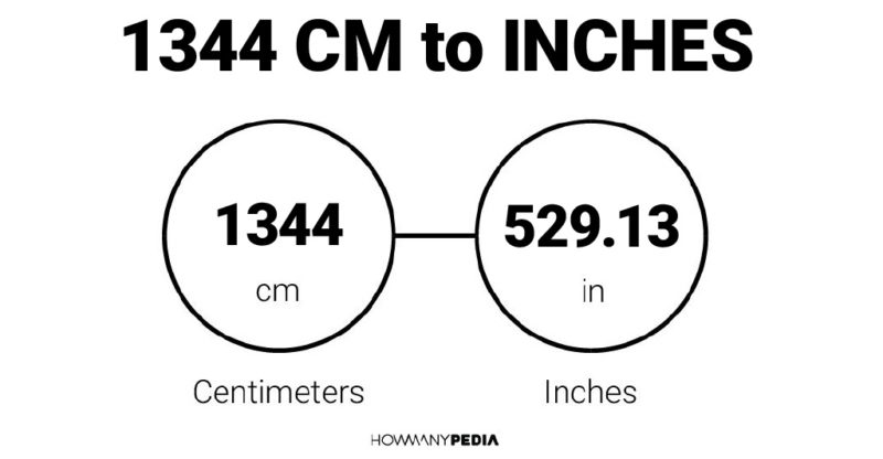 1344 CM to Inches