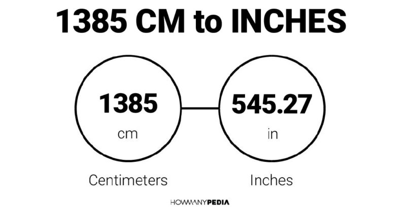 1385 CM to Inches