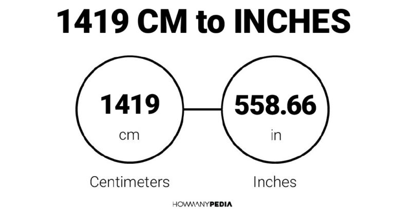 1419 CM to Inches