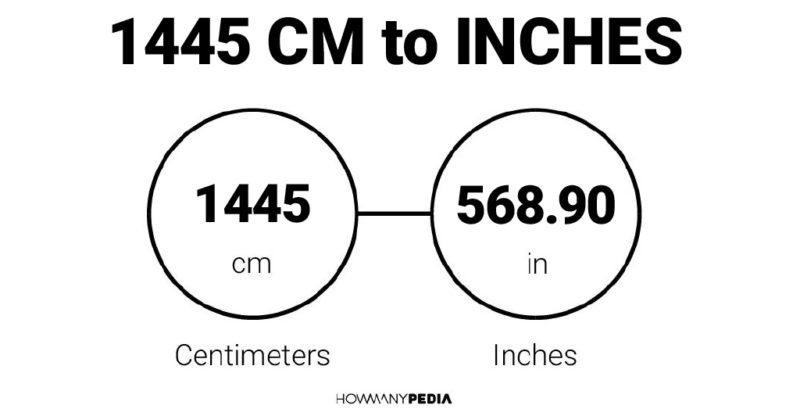 1445 CM to Inches