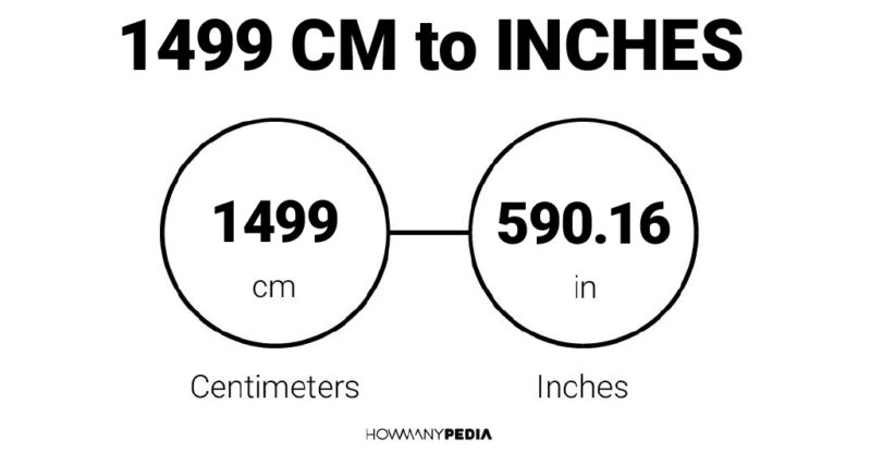 1499 CM to Inches
