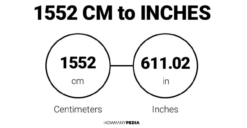 1552 CM to Inches