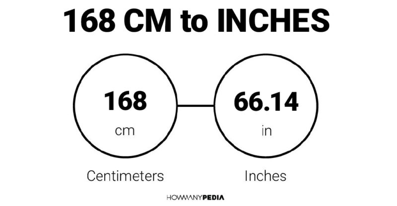 168 CM to Inches.