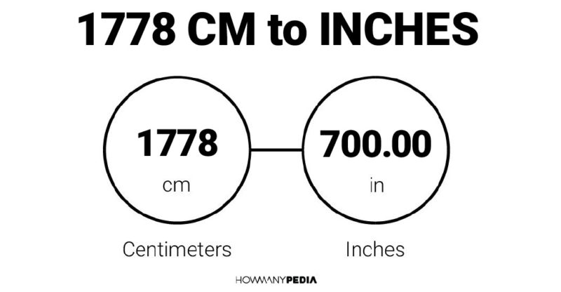 1778 CM to Inches