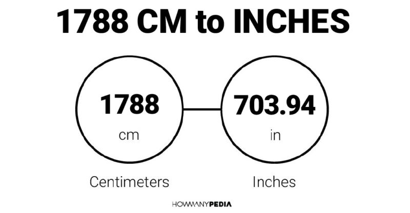 1788 CM to Inches