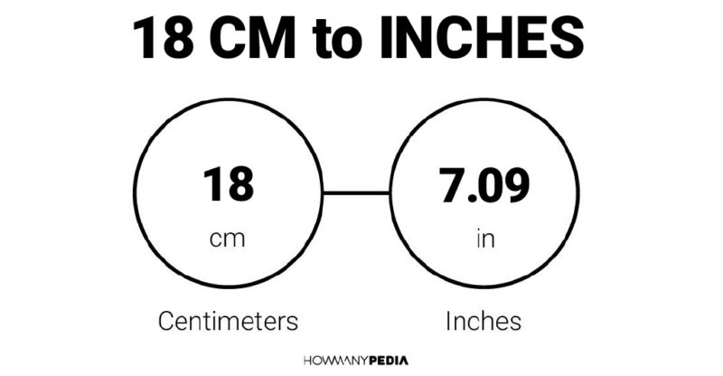 18 CM to Inches