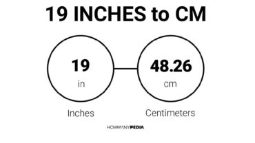 19 Inches to CM
