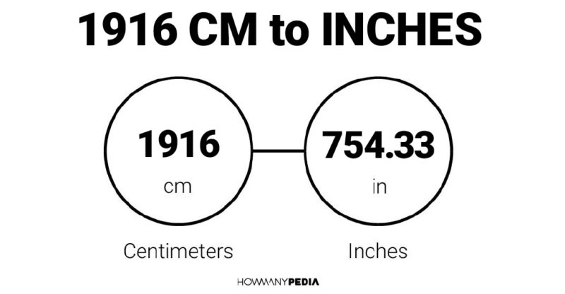 1916 CM to Inches