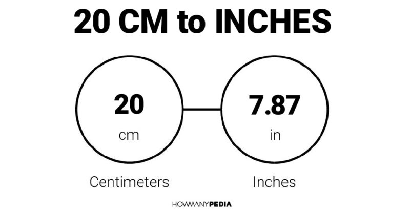 20 CM to Inches