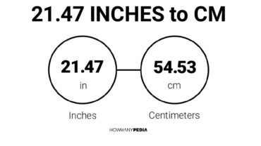 21.47 Inches to CM