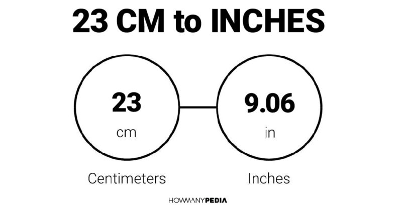 23 CM to Inches