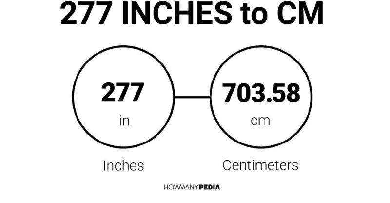 277 Inches to CM