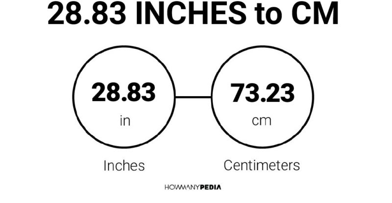 28.83 Inches to CM