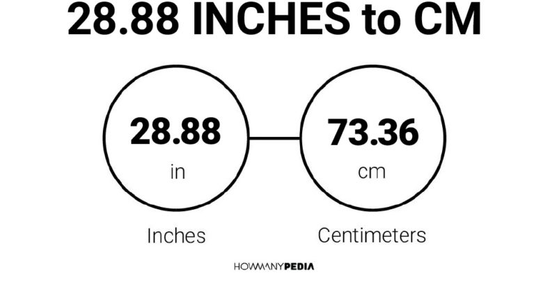28.88 Inches to CM