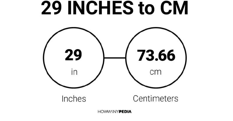 Convert 29 cm into inches . 