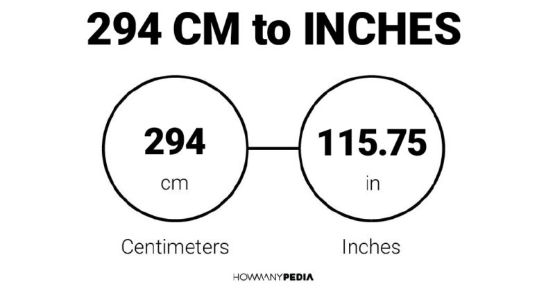 294 CM to Inches