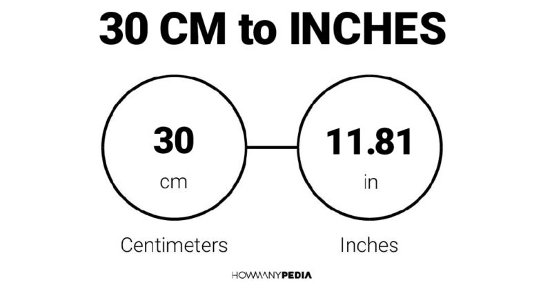 30 CM to Inches