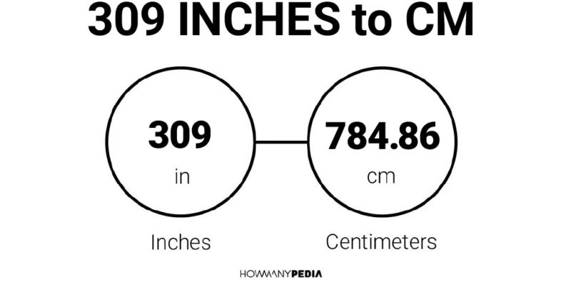 309 Inches to CM