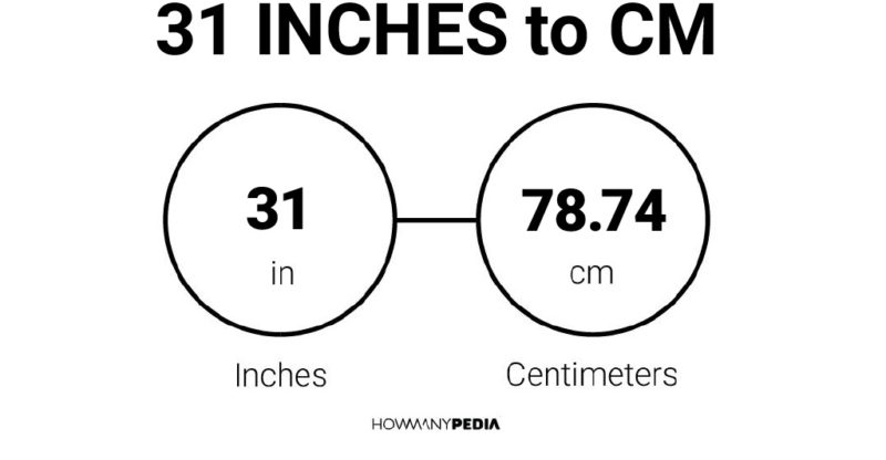 31 inches to cm