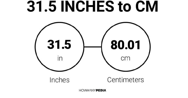 31.5 Inches to CM