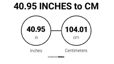 40.95 Inches to CM