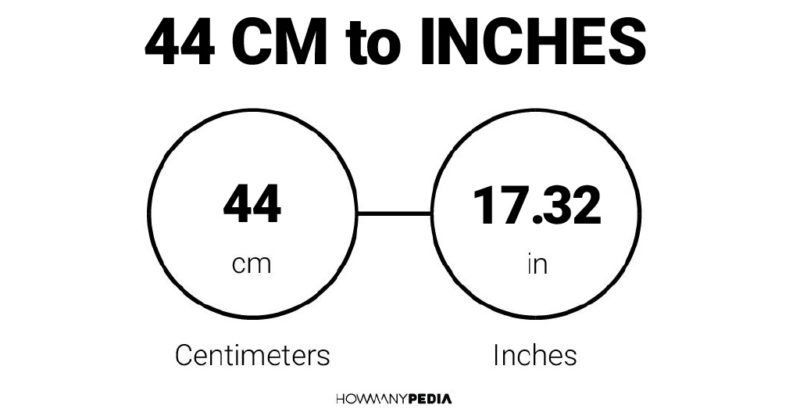 44 CM to Inches