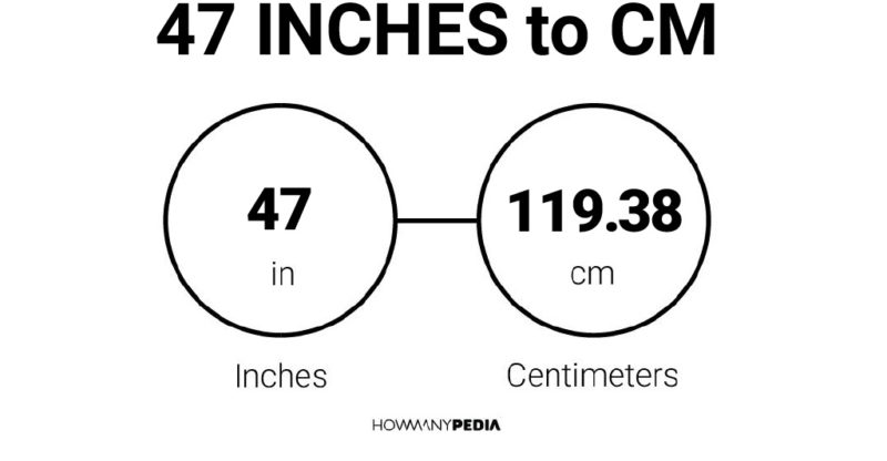 Cm inches 47 in Convert inches