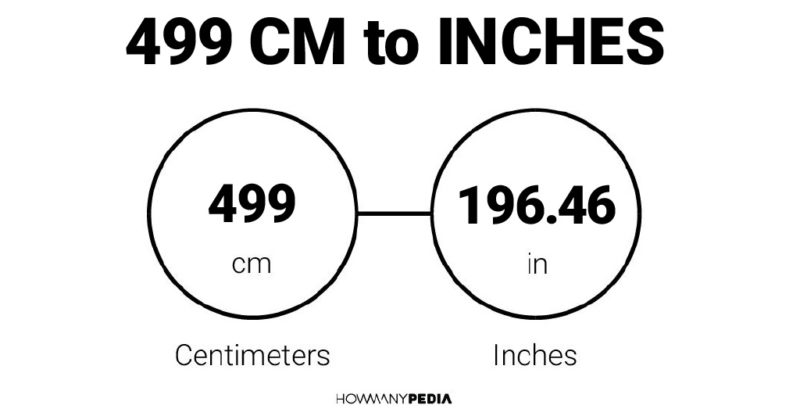 499 CM to Inches