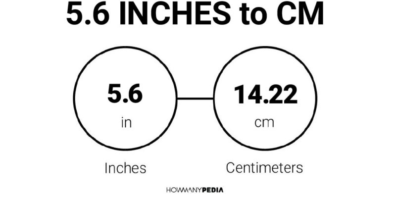 5.6 Inches to CM