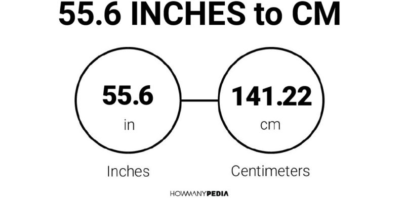 55.6 Inches to CM